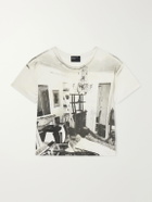 Enfants Riches Déprimés - Destroyed Apartment Printed Cotton-Jersey T-Shirt - White