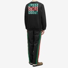 Gucci Men's Back Logo Crew Neck Sweatshirt in Black