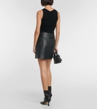 Yves Salomon Wrap leather miniskirt