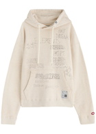 Maison mihara yasuhiro Printed Hooded Cotton Sweatshirt Cream