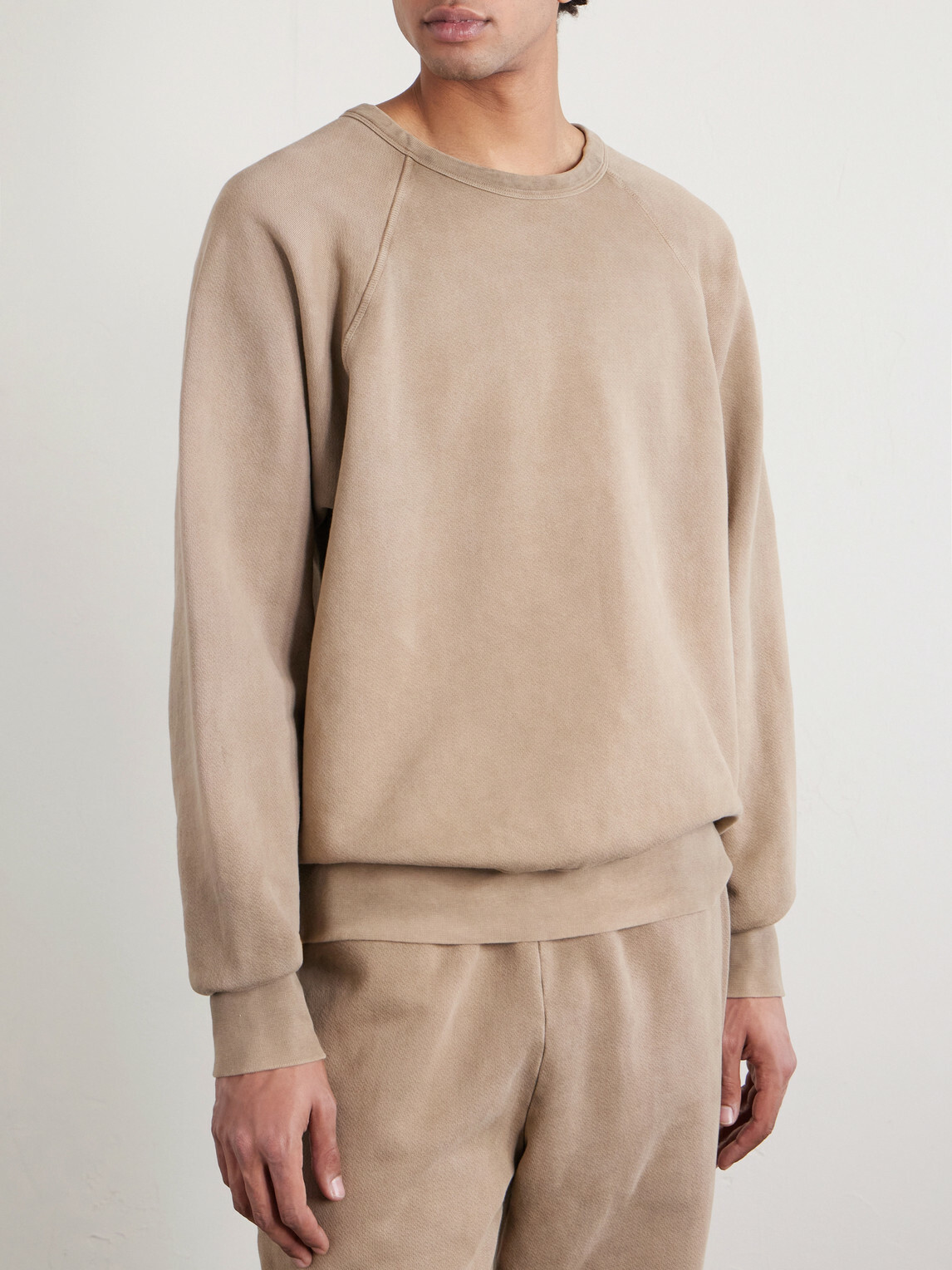 Les Tien - Garment-Dyed Cotton-Jersey Sweatshirt - Neutrals