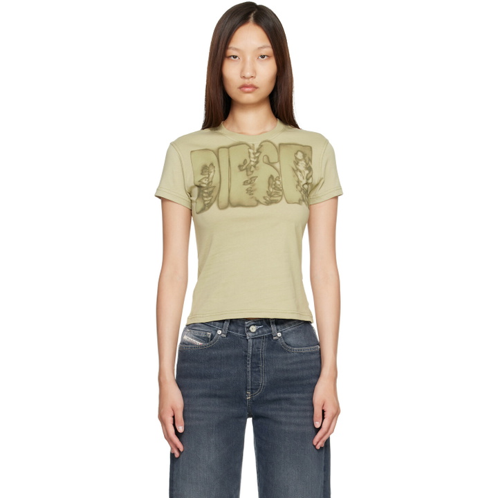 Photo: Diesel Khaki Slim Jersey Graphic Print T-shirt