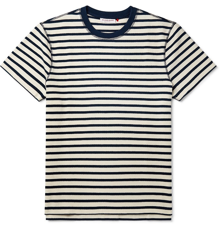 Photo: Orlebar Brown - Striped Cotton T-Shirt - Blue