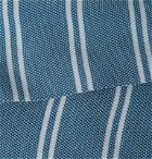 Pantherella - Beech Striped Fil d'Ecosse Cotton-Blend Socks - Blue