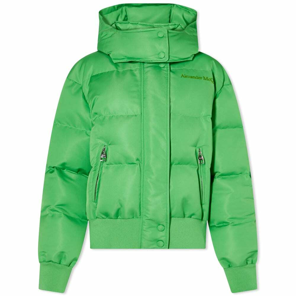 Alexander McQueen Women's Puffer Jacket in Acid Green Alexander McQueen