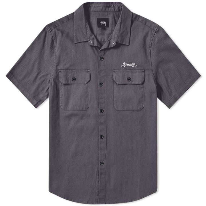 Photo: Stussy Short Sleeve HBT Work Shirt Black