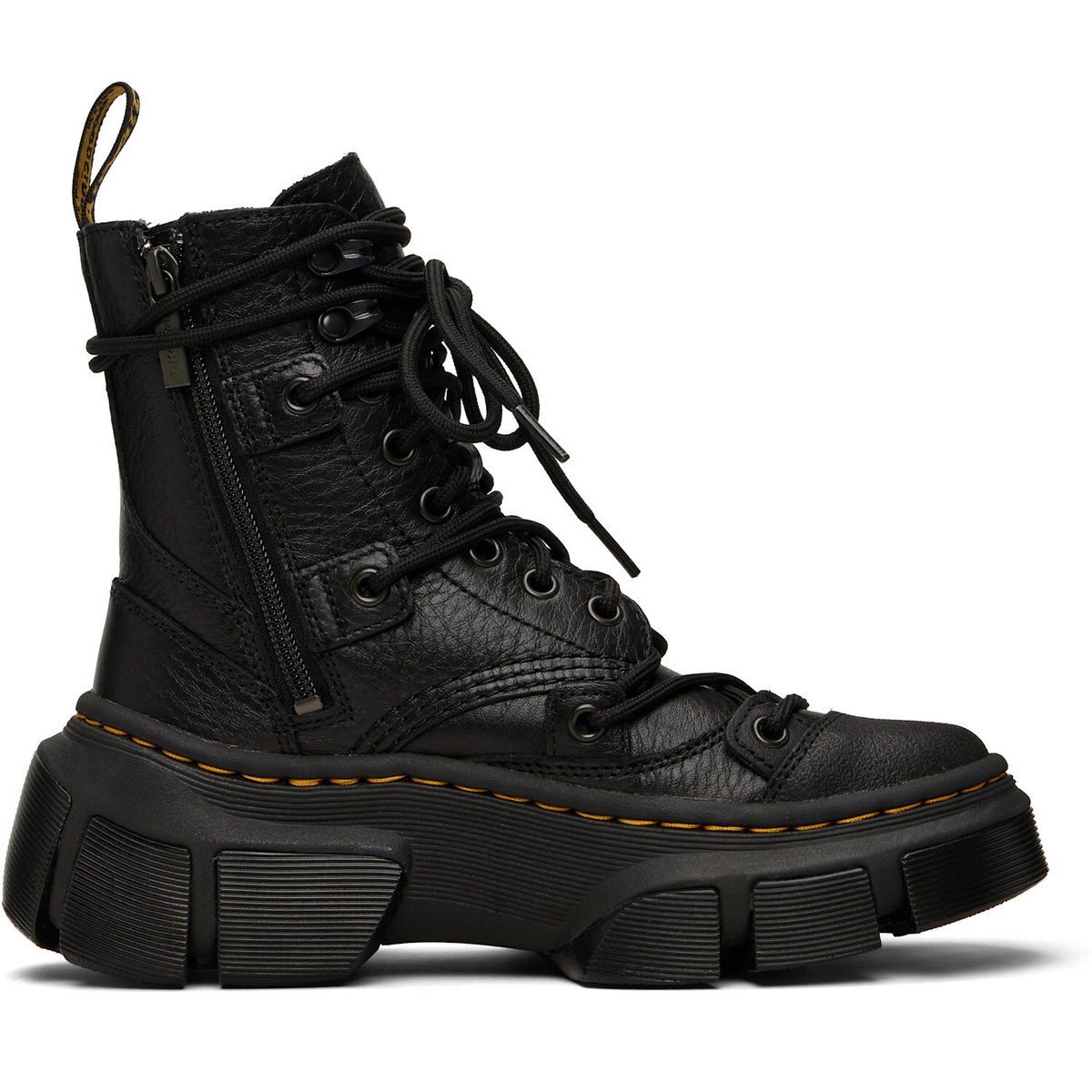Dr. Martens Black DMXL 8-Eye Leather Boots