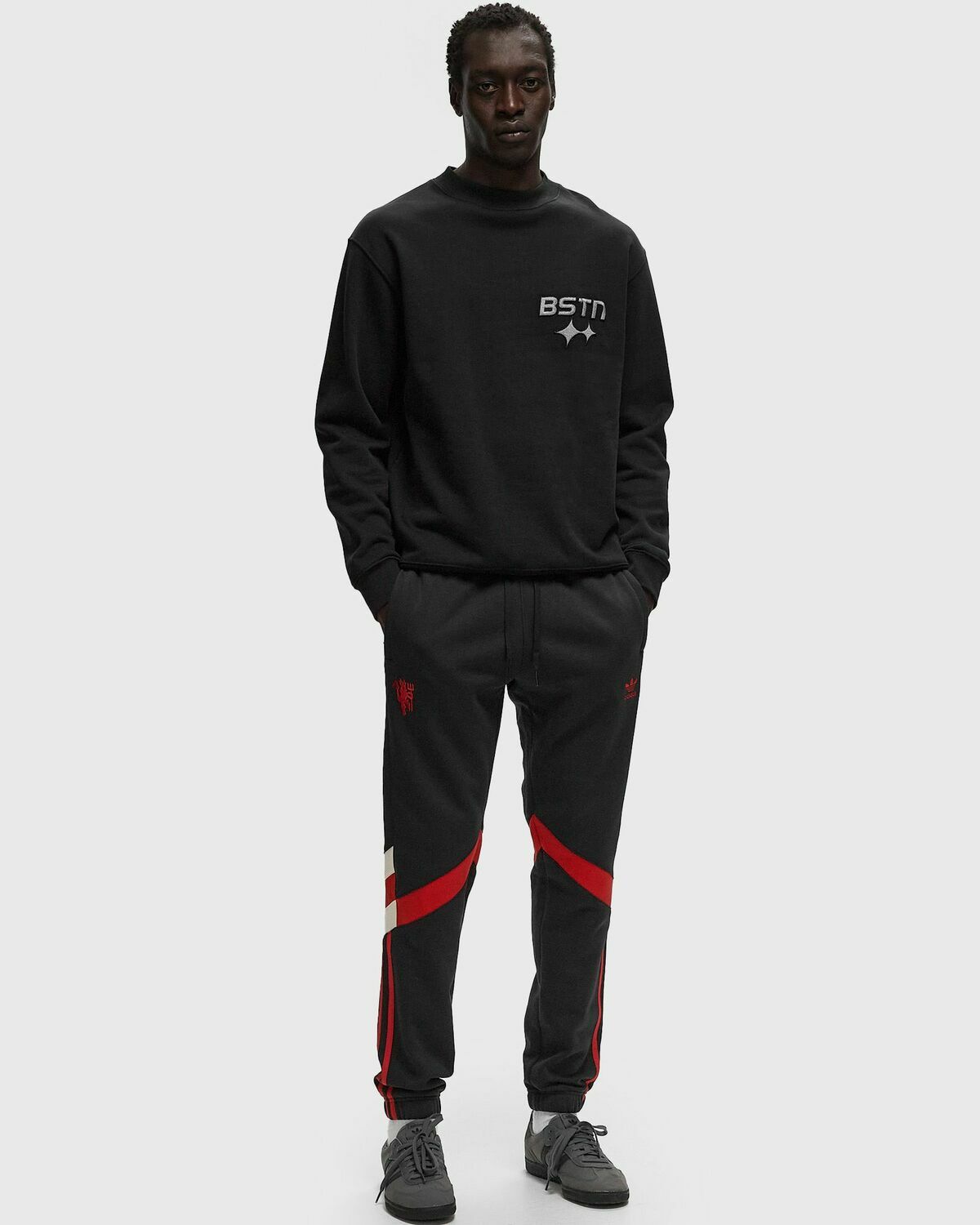 Adidas MANCHESTER UNITED ORIGINALS PANTS Black Mens Sweatpant