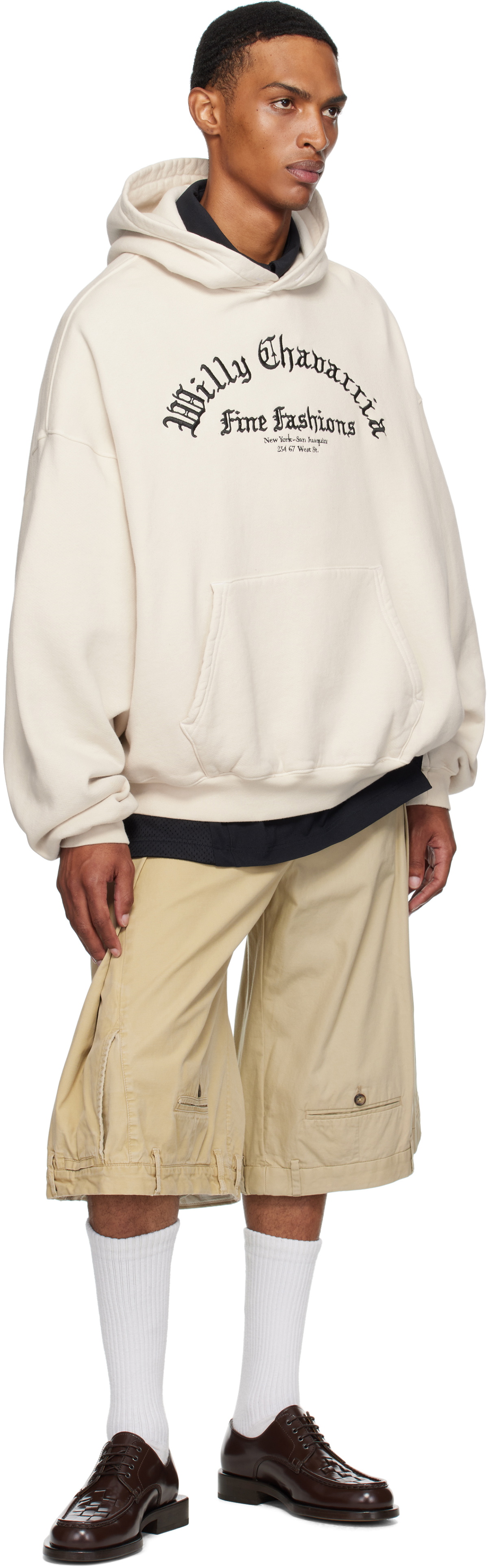 WILLY CHAVARRIA Beige 'Willy' Gymnasio Juggernaut Hoodie Willy