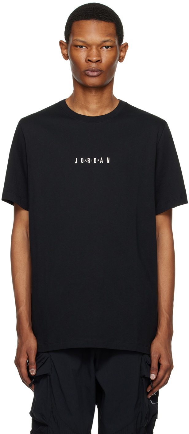 Nike Jordan Black Embroidered T-Shirt Nike Jordan Brand