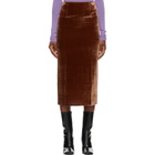 Georgia Alice SSENSE Exclusive Brown Velvet Pearl Skirt