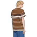 Loewe Brown Stripe Anagram Embroidered T-Shirt