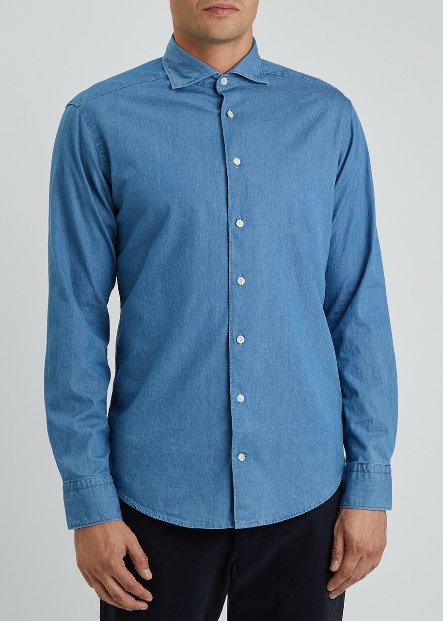 Eton Blue Chambray Shirt