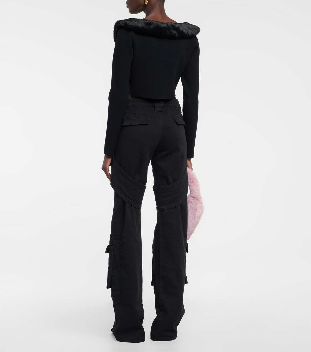 Blumarine - Low-rise cotton canvas cargo pants Blumarine