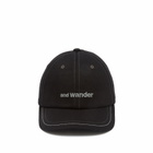 and wander Cotton Twill Cap in Black 