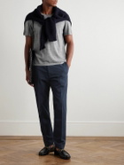 TOM FORD - Tapered Cotton-Blend Twill Chinos - Blue