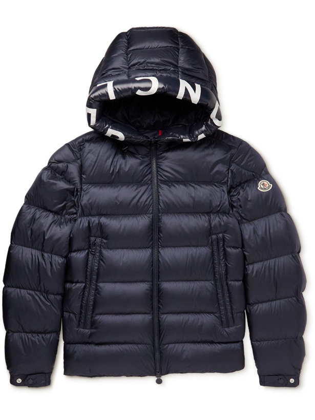 Photo: Moncler - Salzman Logo-Print Quilted Shell Down Jacket - Blue