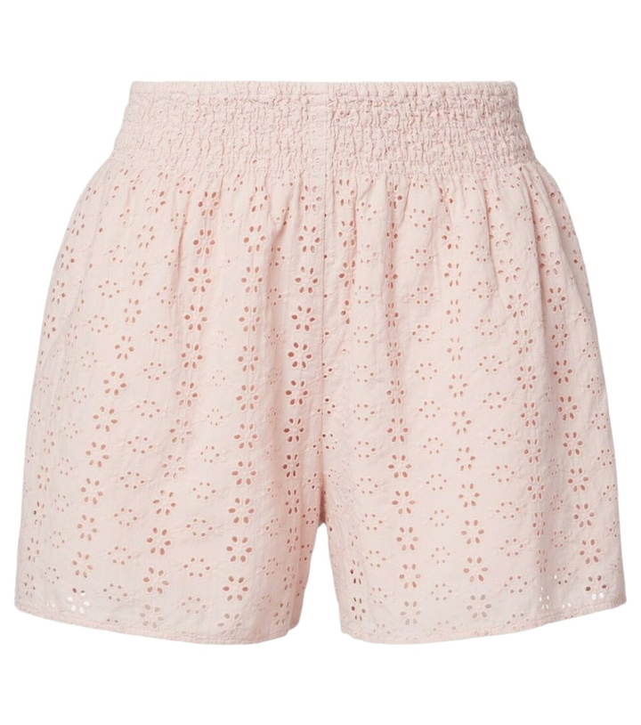 Photo: Velvet Iris embroidered cotton poplin shorts