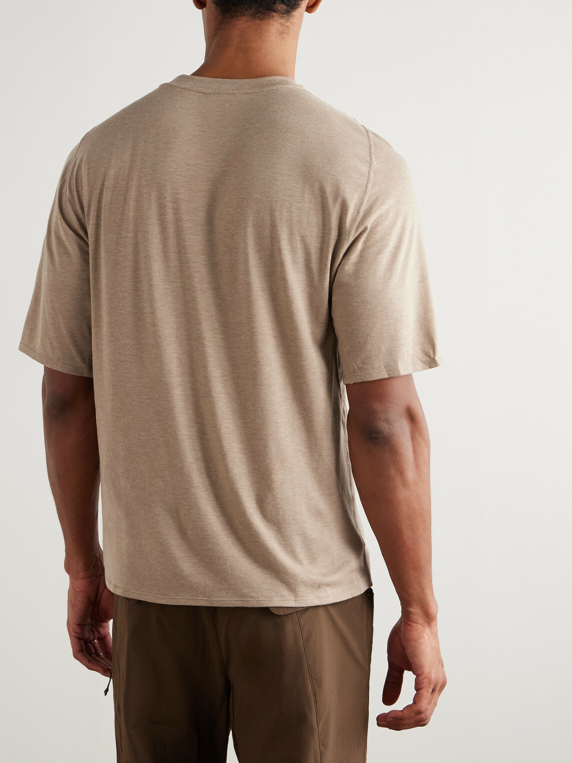 Portal - Drift Merino Wool-Blend Jersey T-Shirt - Brown