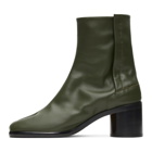 Maison Margiela Green Mid Heel Tabi Boots