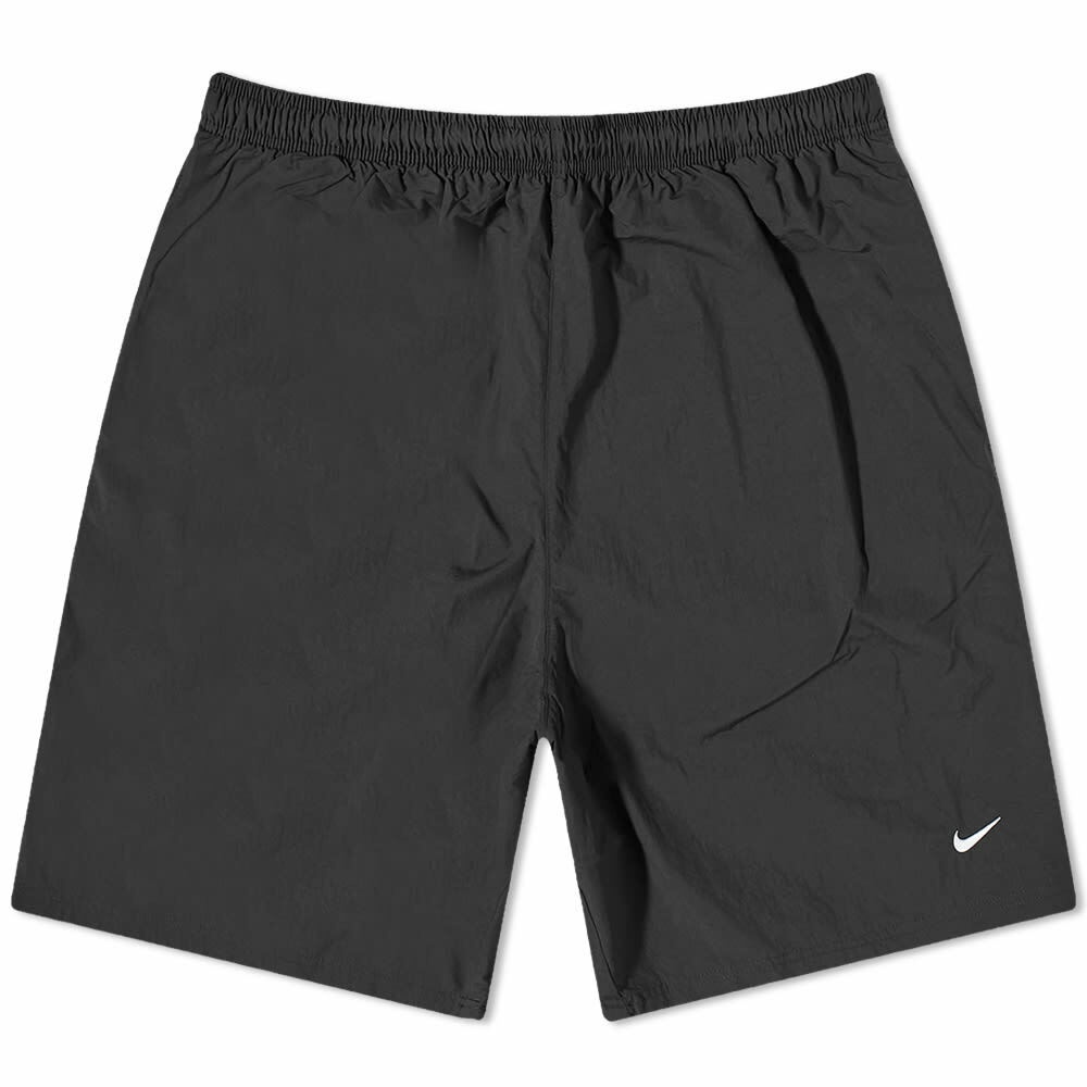 Photo: Nike Men's Solo Swoosh Woven Short in Black/White