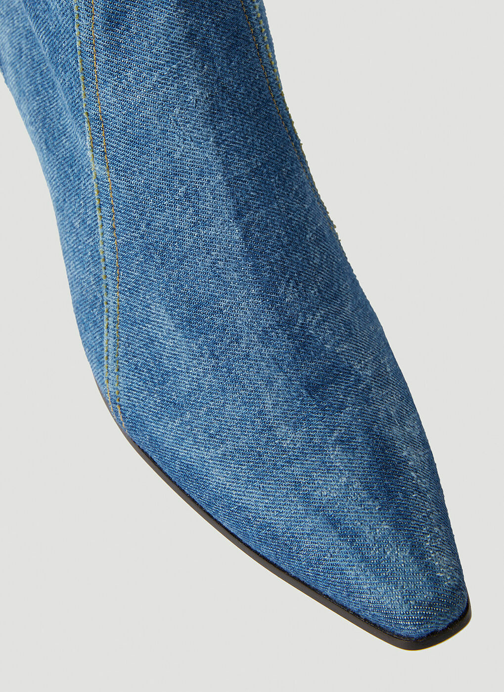 Acne Studios - Denim Pointed Toe Boots in Blue Acne Studios