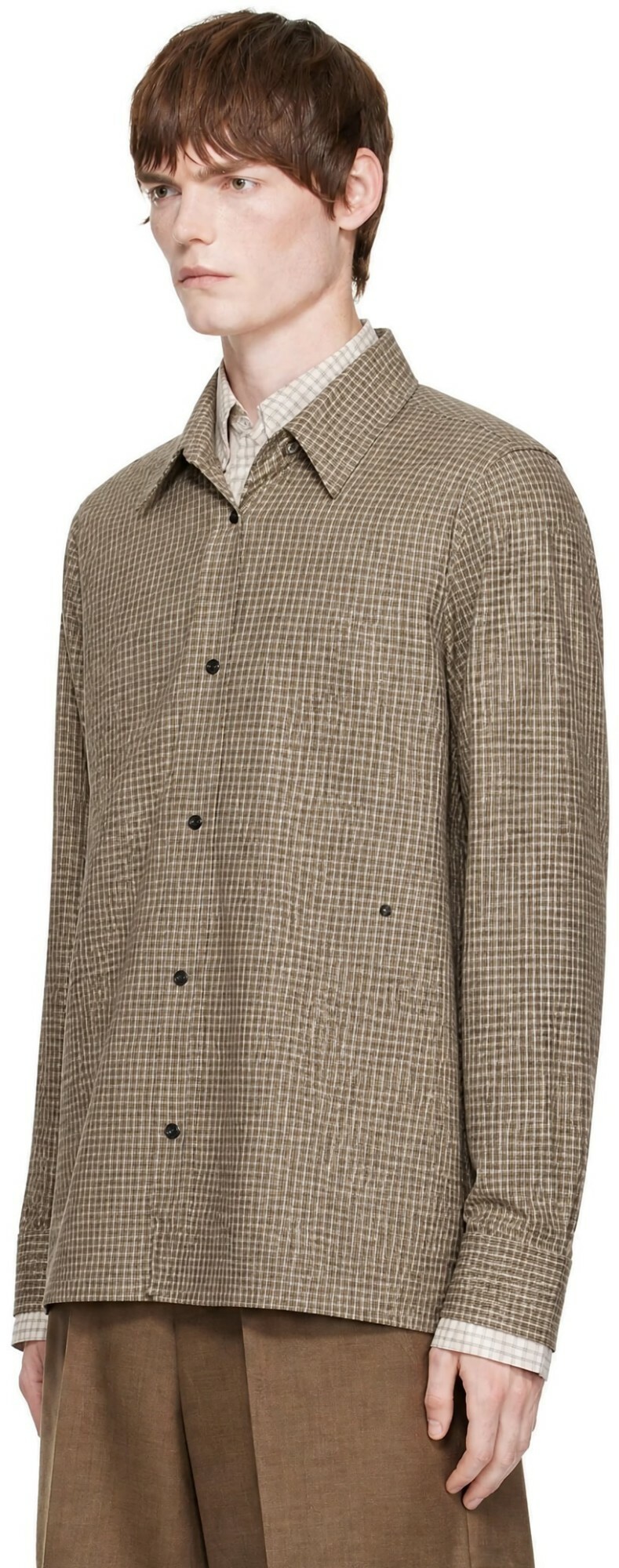 EGONlab Brown Layered Shirt