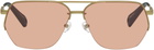 JACQUEMUS Gold La Croisière 'The Aviador' Sunglasses