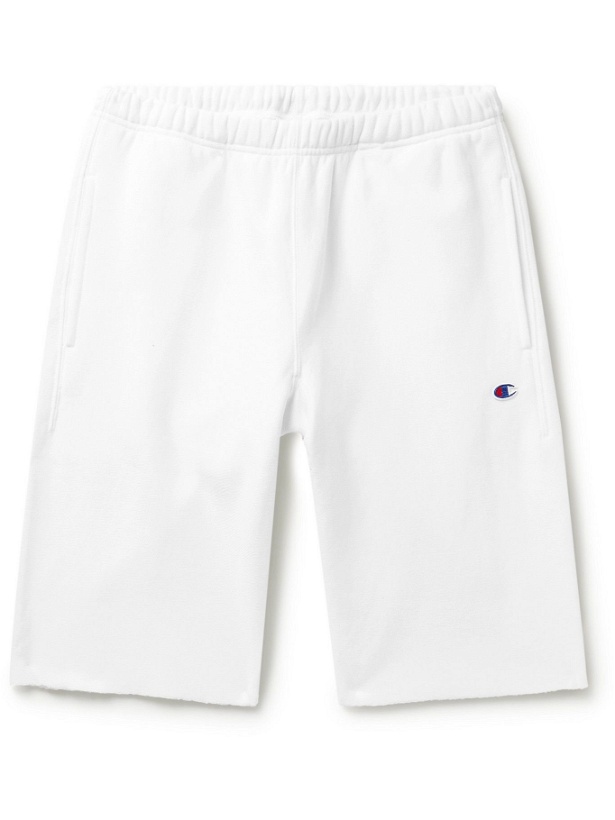 Photo: CHAMPION - Fleece-Back Cotton-Jersey Shorts - White