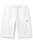 CHAMPION - Fleece-Back Cotton-Jersey Shorts - White