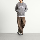 POSTAL Men's Trip Applique Zip Hoodie in Concrete