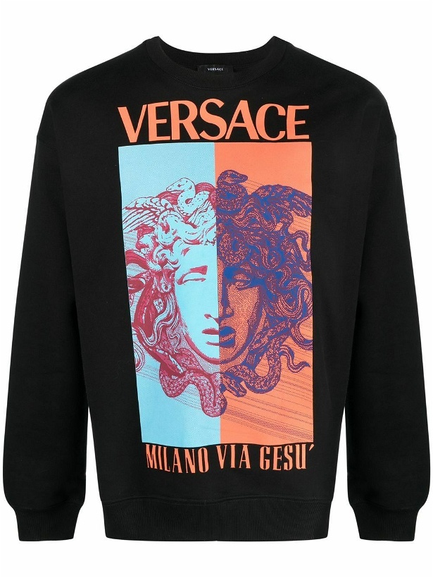 Photo: VERSACE - Printed Cotton Sweatshirt