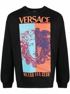 VERSACE - Printed Cotton Sweatshirt