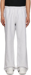 Alexander Wang Gray Oversized Embroidered Logo Sweatpants