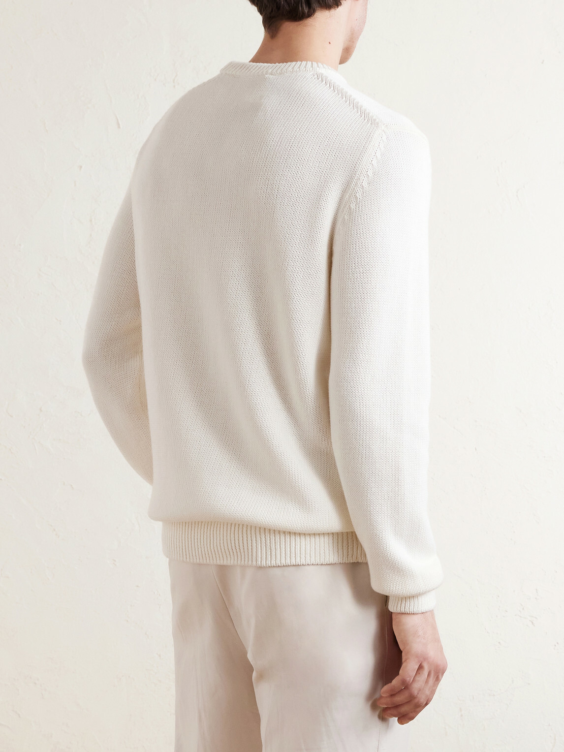 Slowear - Slim-Fit Cotton Sweater - White