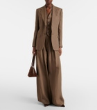 Ralph Lauren Collection Greer linen, cashmere, and silk wide-leg pants
