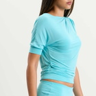 Peachy Den Women's Kylie Bubble Top in Aqua