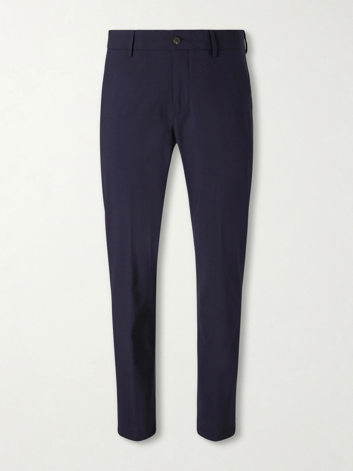 Eleventy - Slim-Fit Tapered Stretch-Wool Flannel Trousers - Blue