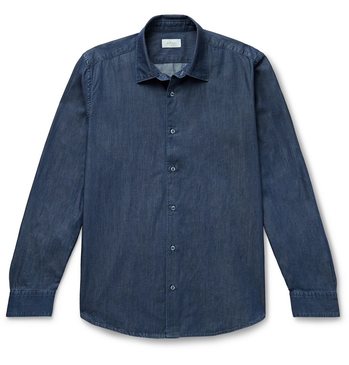 Photo: Altea - Cotton-Chambray Shirt - Blue