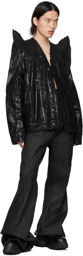 Rick Owens Black TEC Worker Denim Jacket