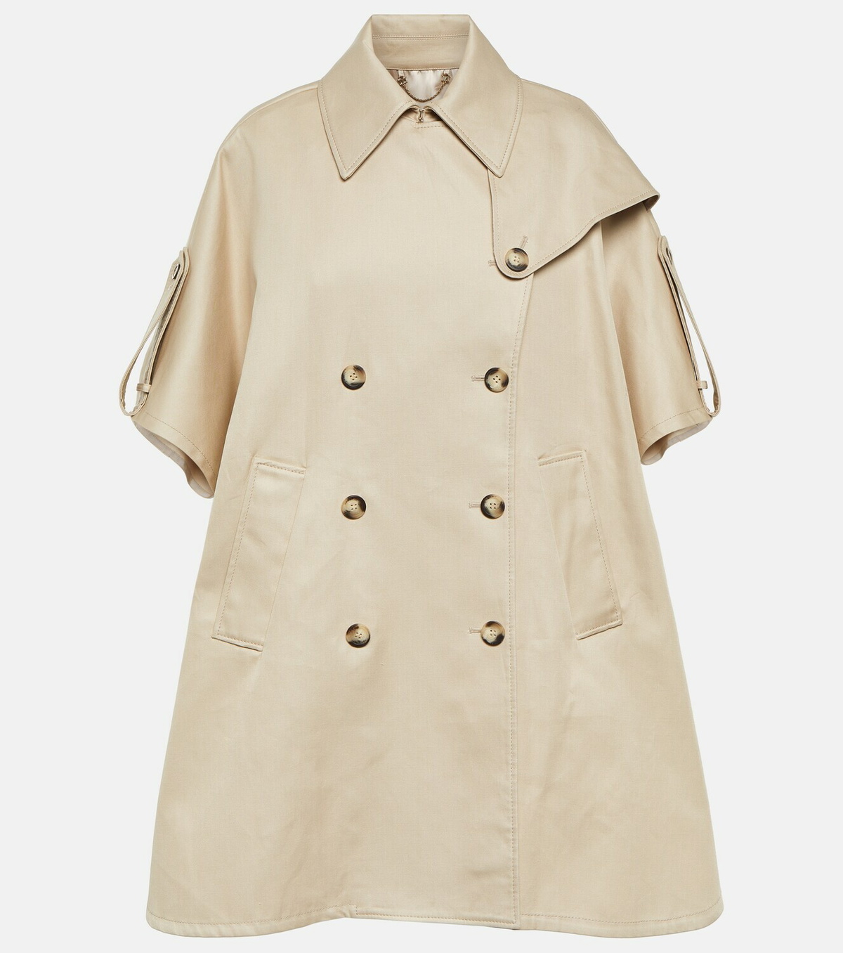 Max Mara Double-breasted cotton cape