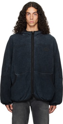 Alexander Wang Blue Oversize Zip-Up Hoodie
