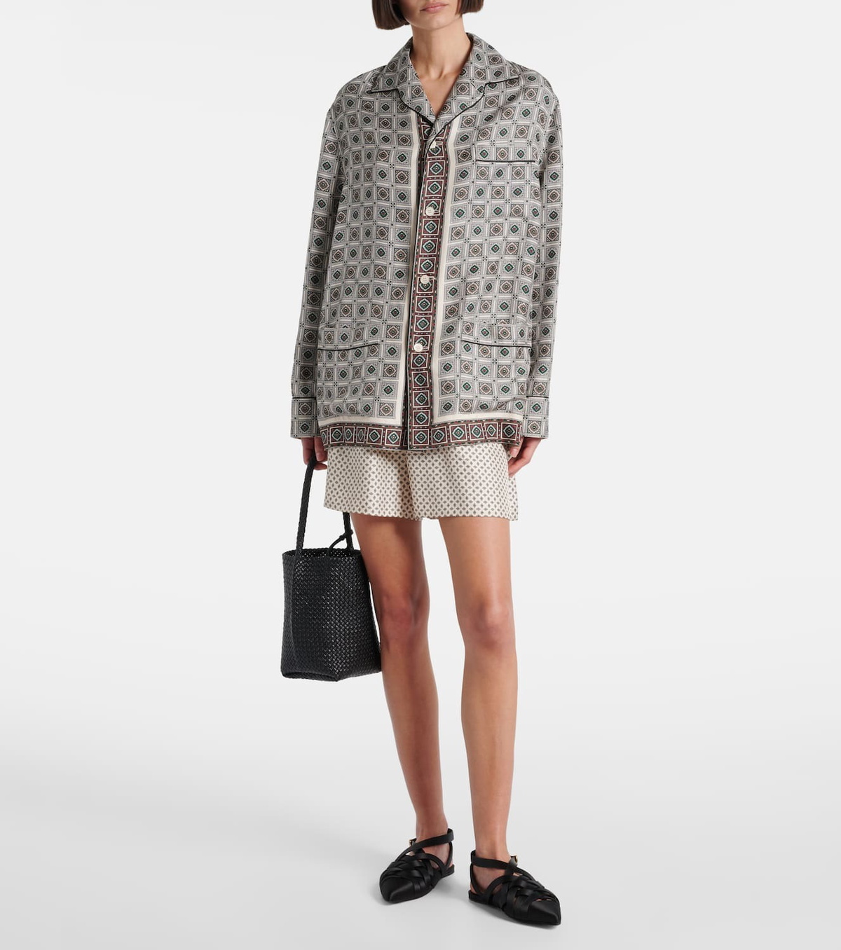 Loro Piana Angelo silk twill Bermuda shorts