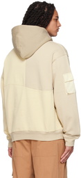 Dime Beige 3 Tone Split Hoodie