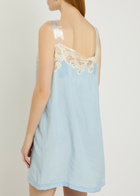 Maison Margiela Sellotape-effect Lace-trim Satin Mini Dress No Colour