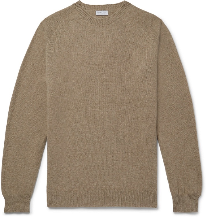 Photo: Sunspel - Slim-Fit Wool Sweater - Brown