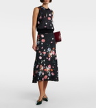 Erdem Floral printed wool top