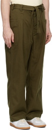 DOCUMENT Khaki Wide Pocket Trousers
