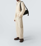 Jil Sander Logo canvas crossbody bag