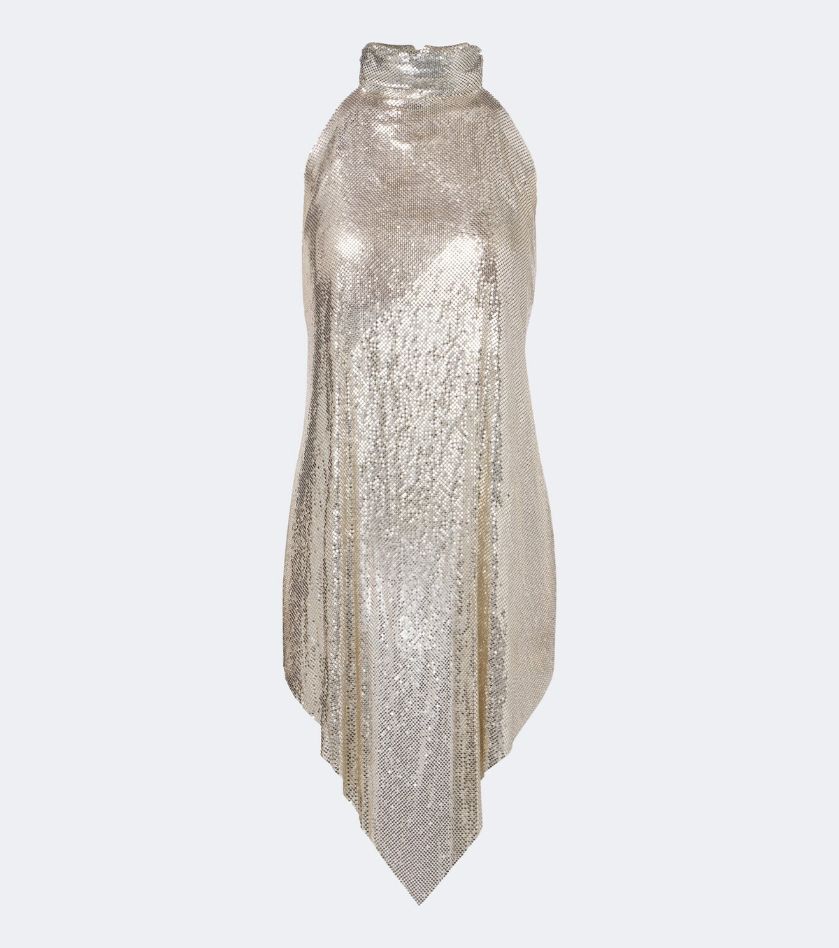 Stella McCartney Asymmetric open-back chainmail top